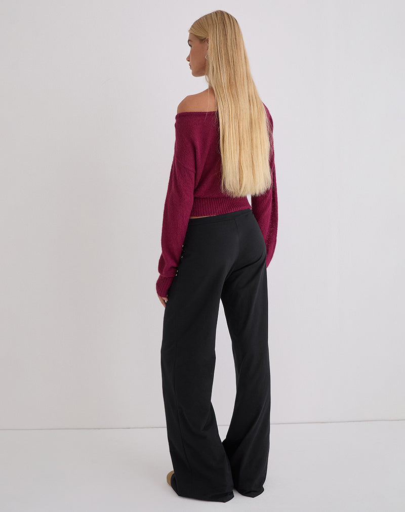 Image of Mindi Flare Trouser in Star Stud Black