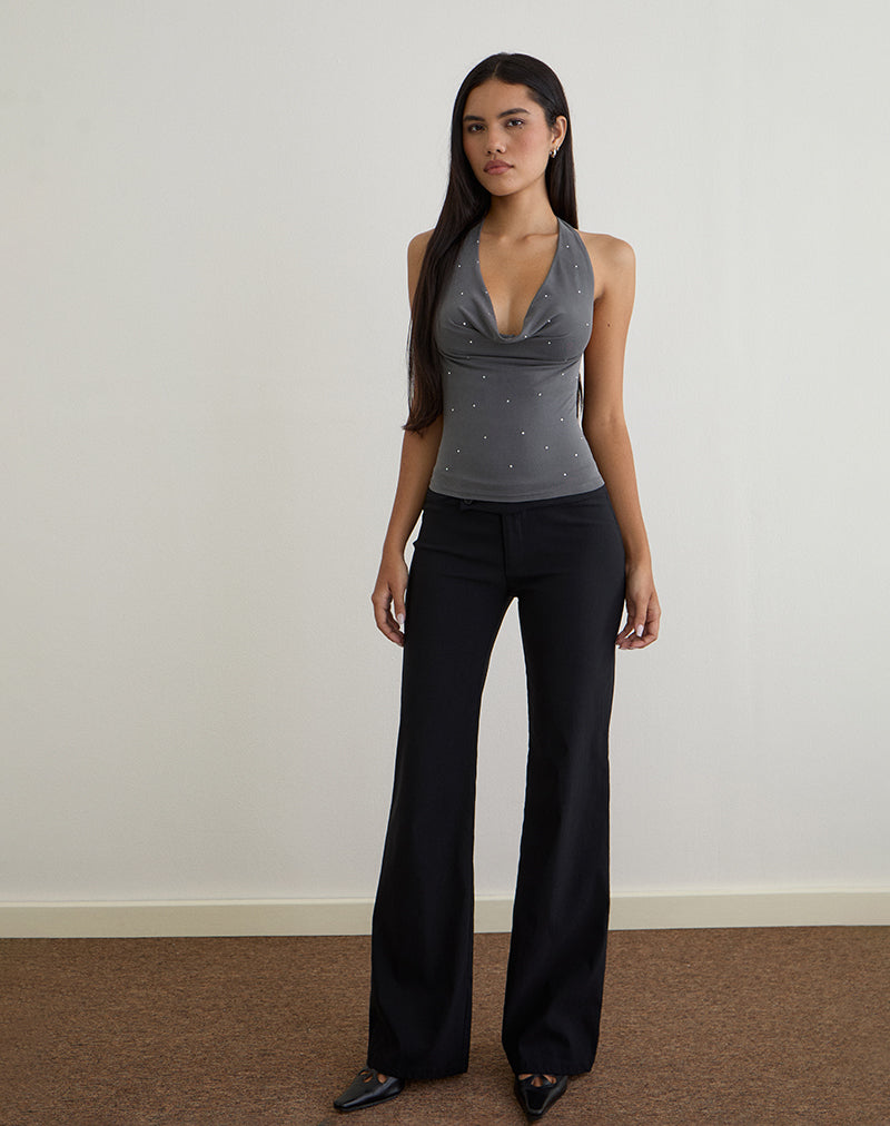 Image de Minova Top en Cupro Diamante Gris foncé