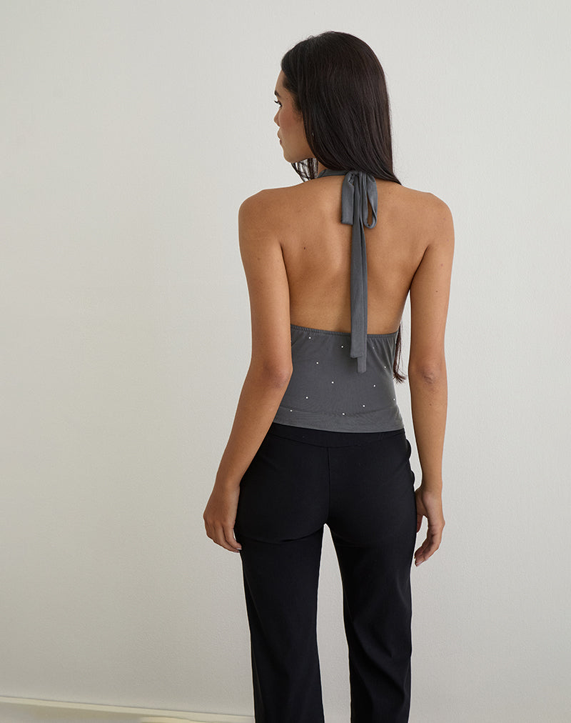 Image de Minova Top en Cupro Diamante Gris foncé