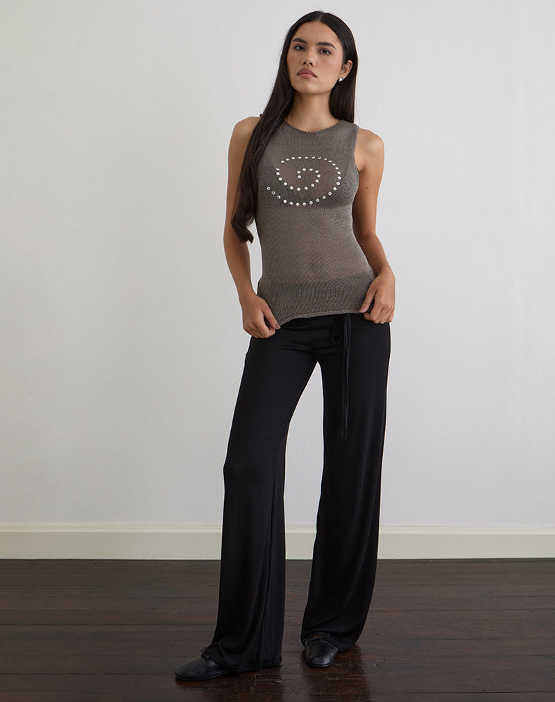 Image du Top Miraya en maille transparente cloutée Fer à repasser