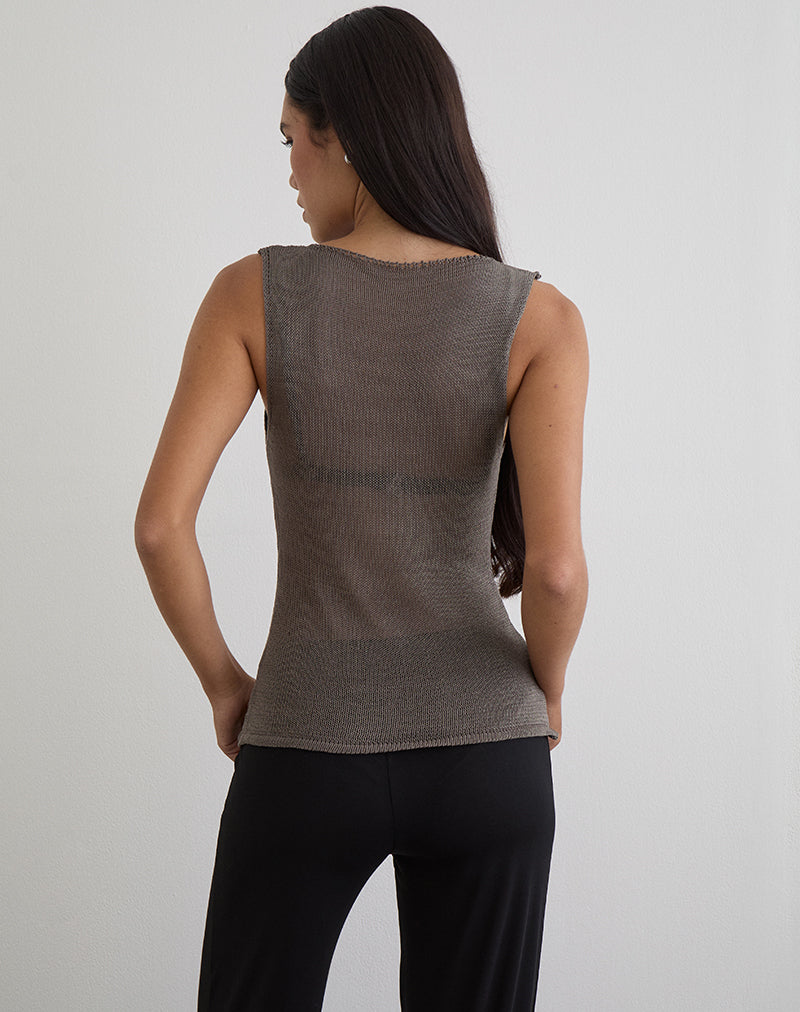 Image du Top Miraya en maille transparente cloutée Fer à repasser