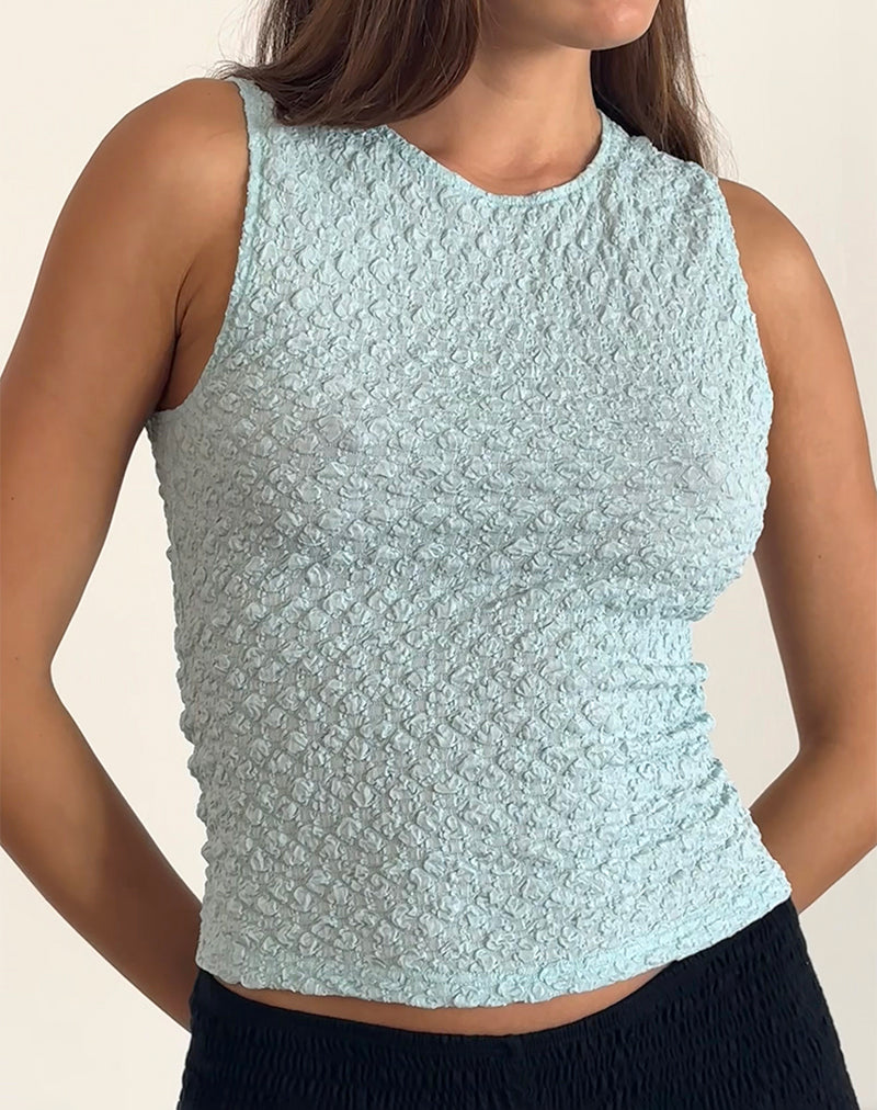 Image de Mohala Top in Bubble Knit Light Blue