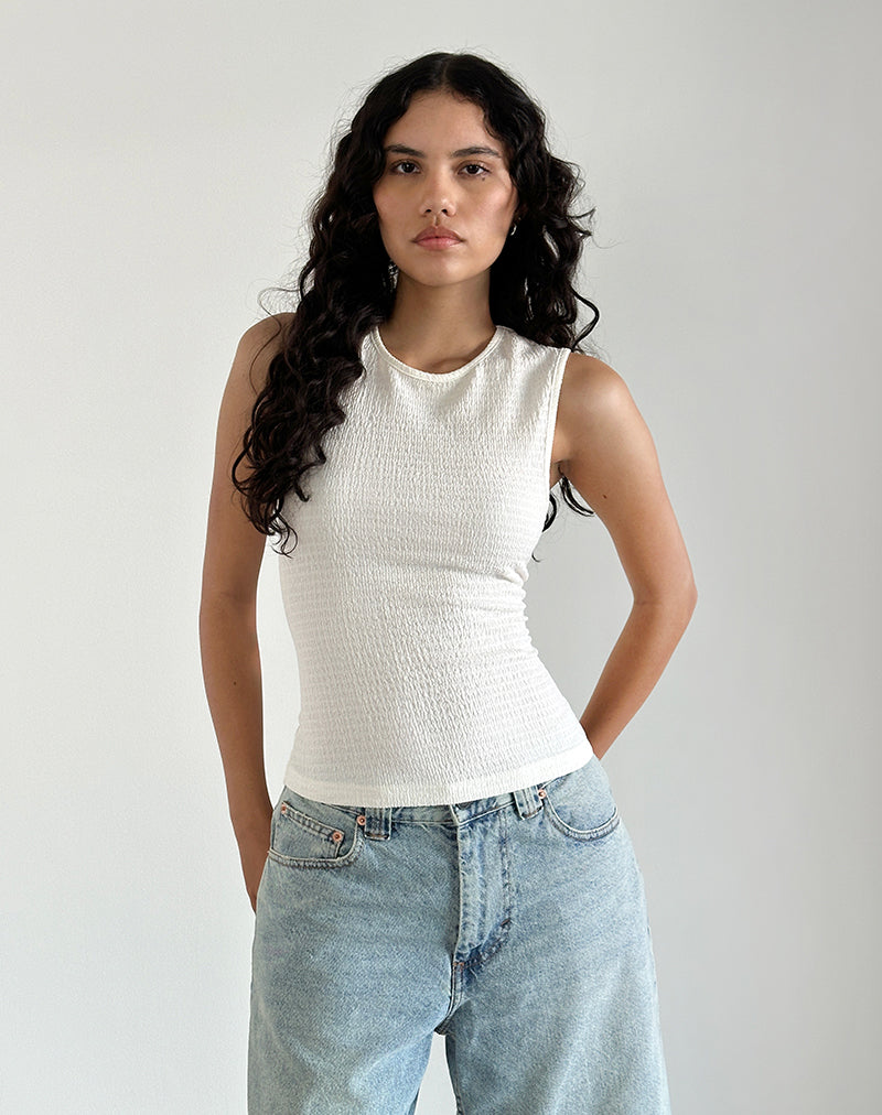 Image de Mohala Top in Crinkle Ivory