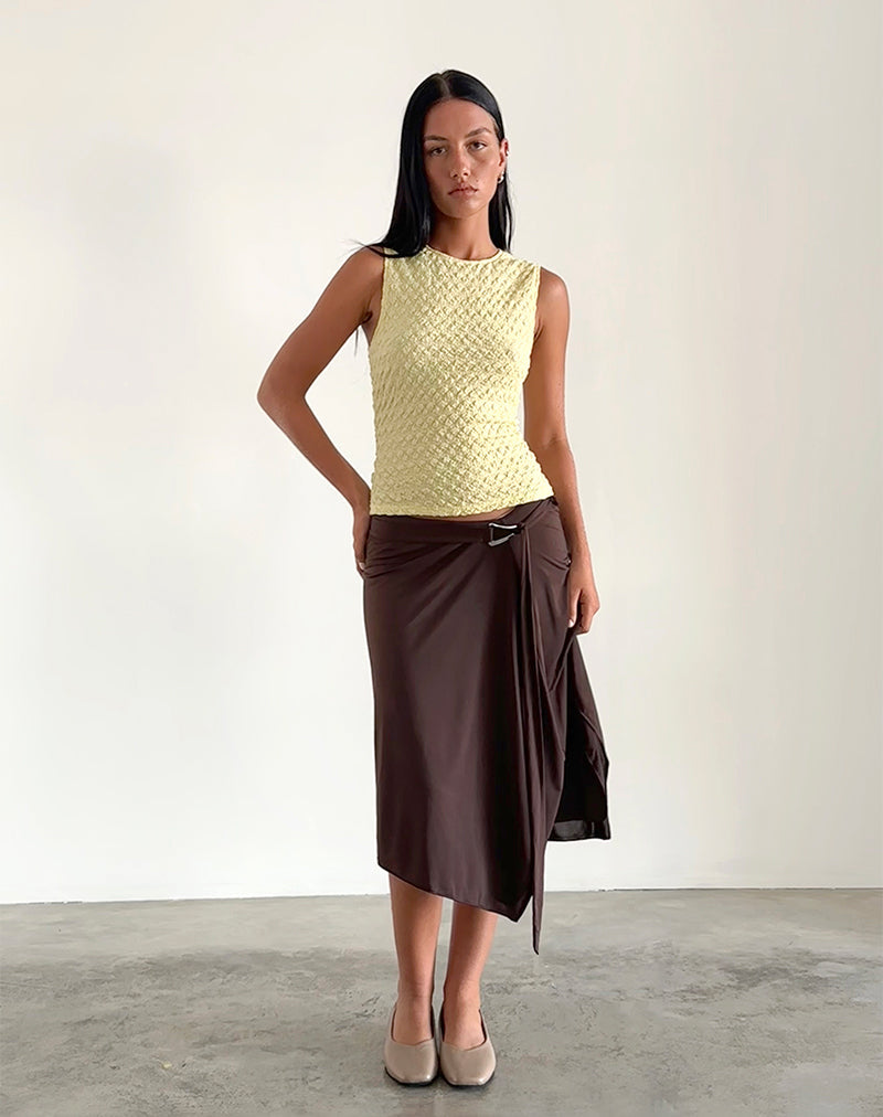 Image de Mohala Top in Bubble Knit Soft Yellow