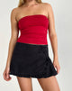 Image de Monana Wrap Micro Skirt in Plain Black