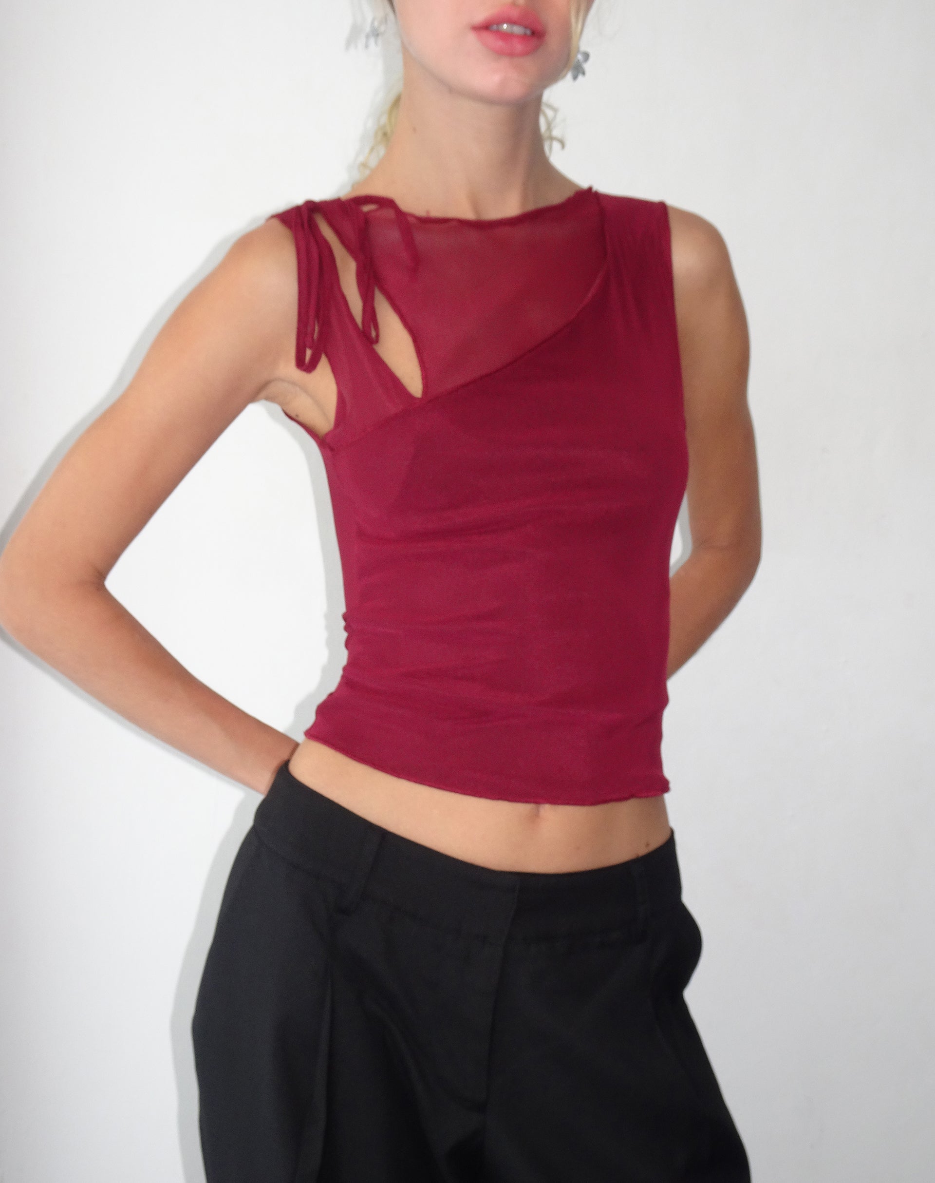 Image de la veste Moni en maille marron
