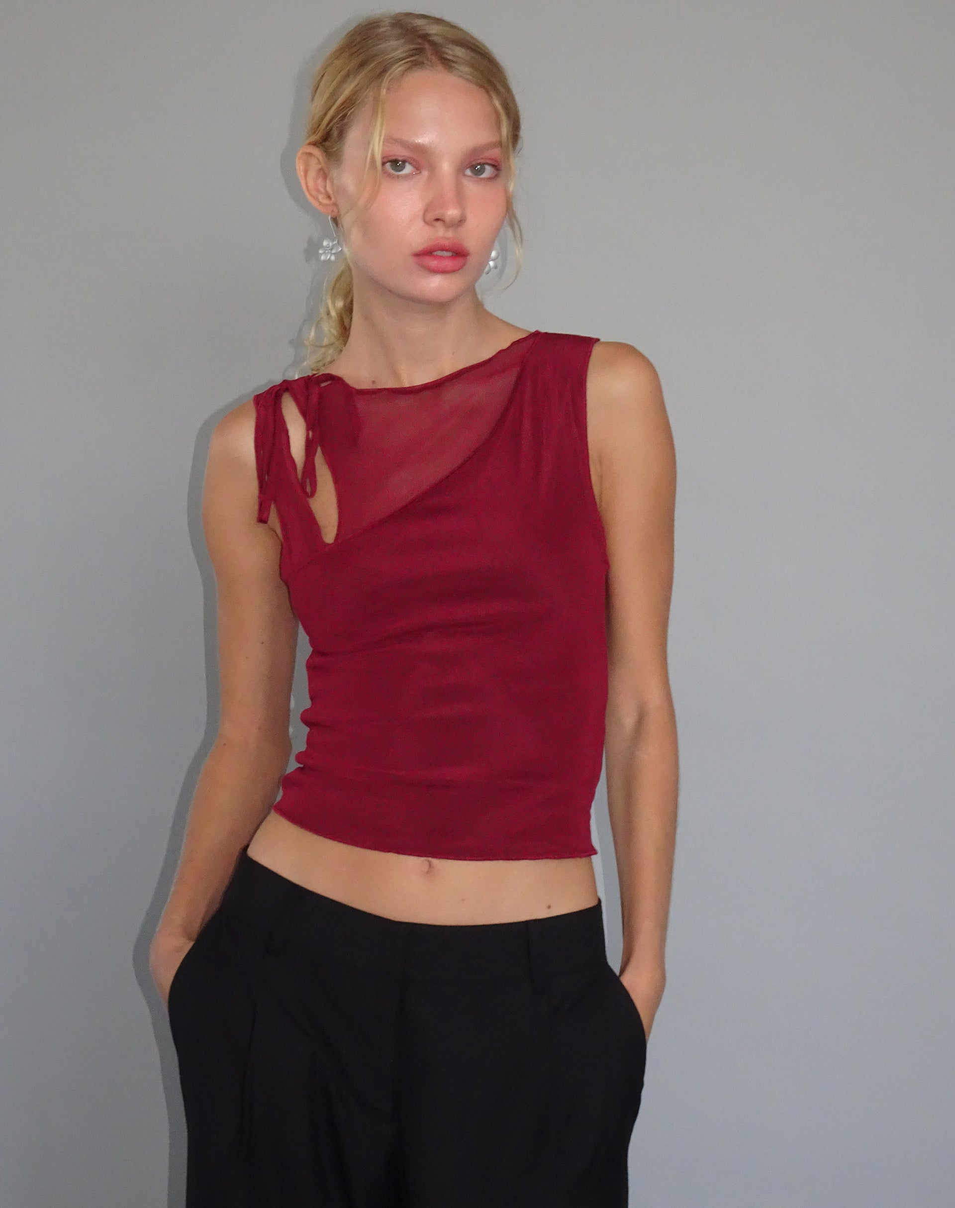 Image de la veste Moni en maille marron