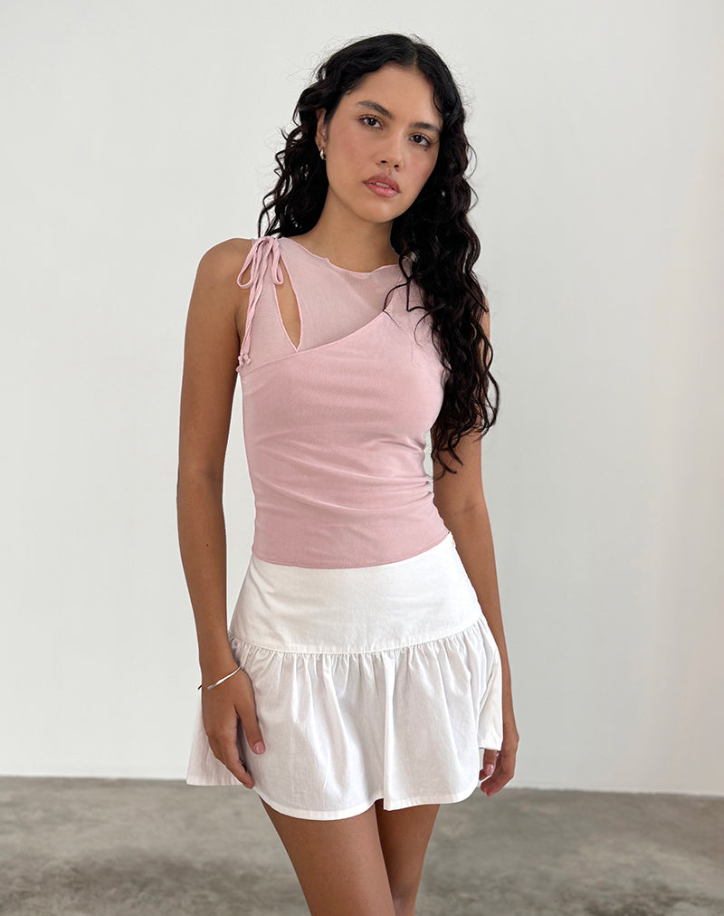 Image de Moni Vest Top in Baby Pink Mesh
