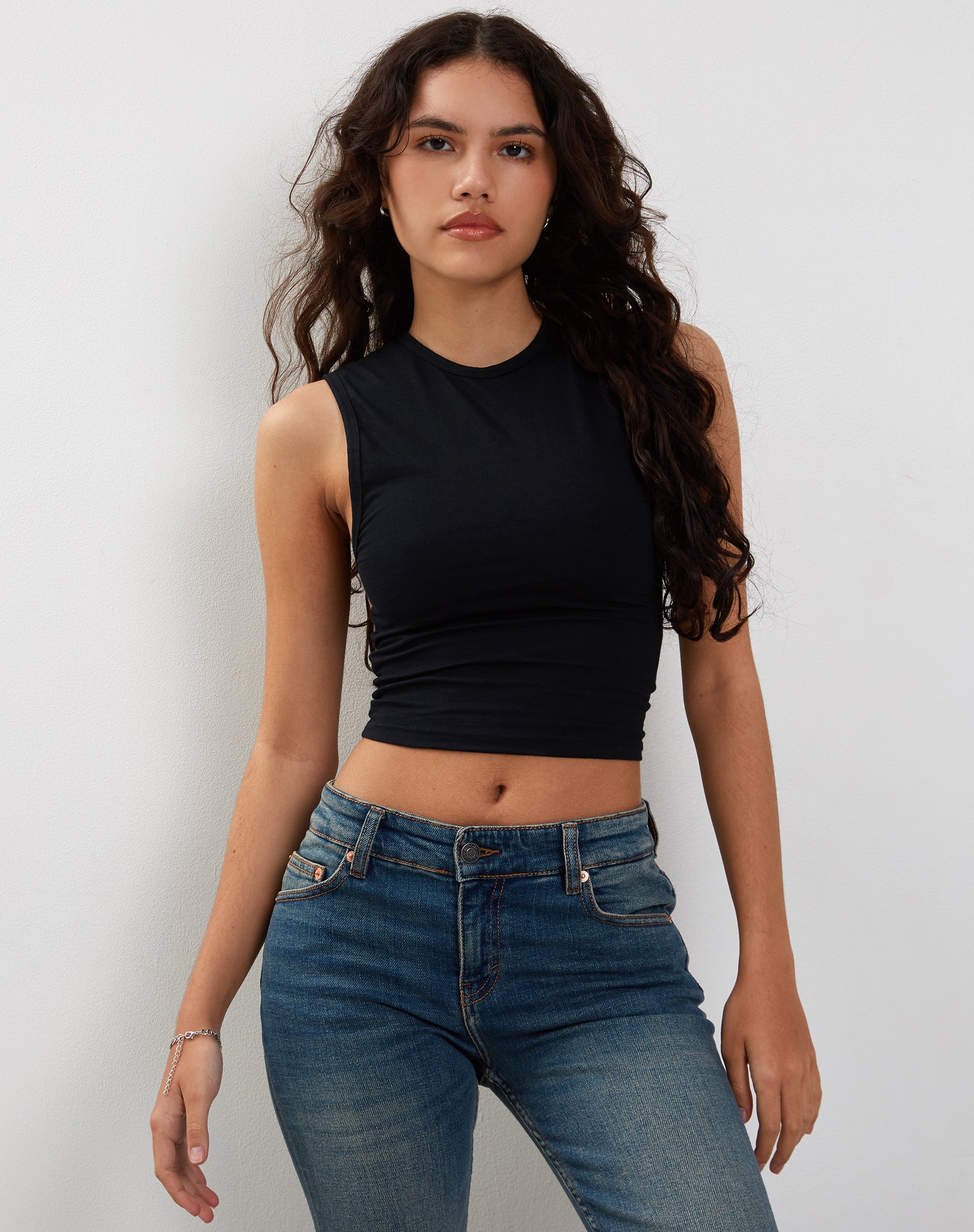 Image de Monlo Vest Top in Lycra Black
