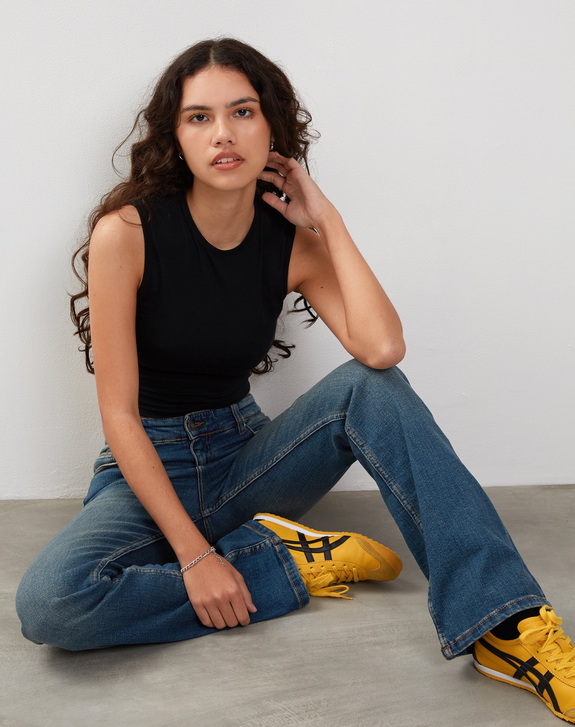 Image de Monlo Vest Top in Lycra Black