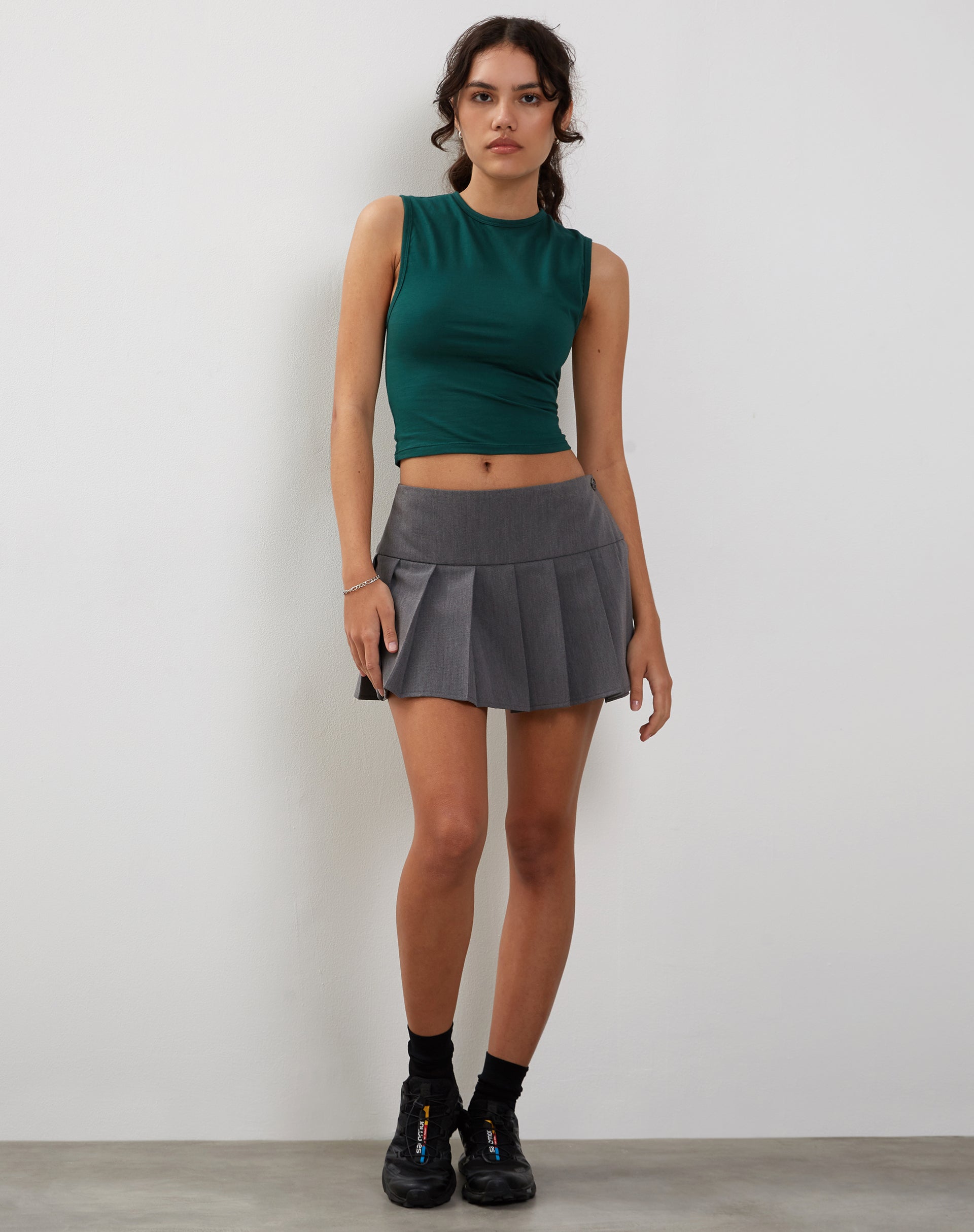 Image de Monlo Vest Top in Bottle Green