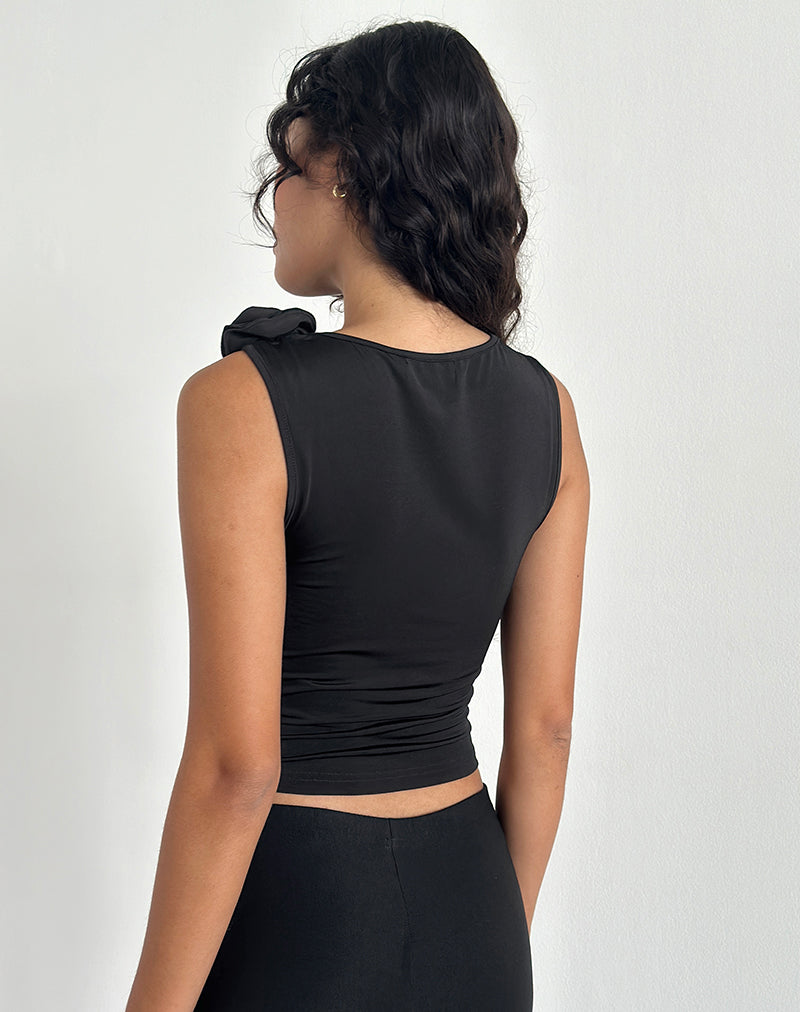 Image de Morena Rosette Top in Black