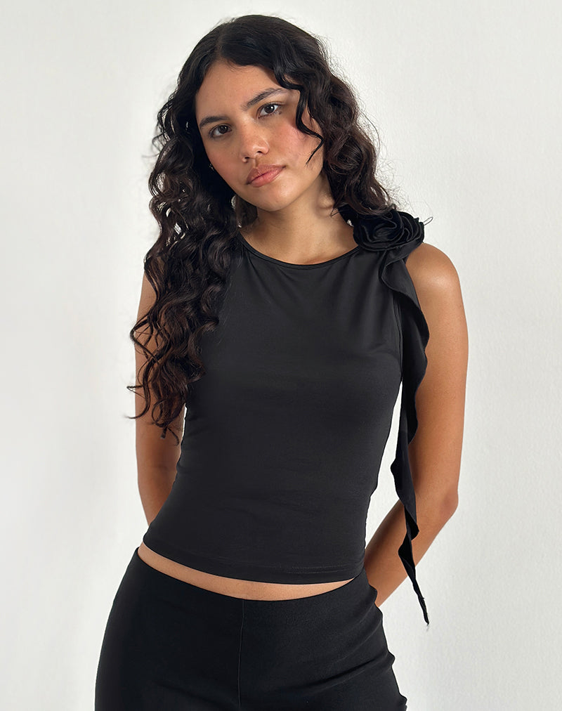 Image de Morena Rosette Top in Black