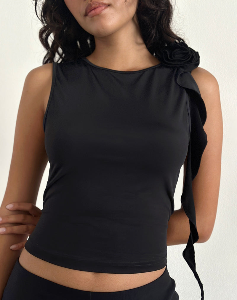 Image de Morena Rosette Top in Black