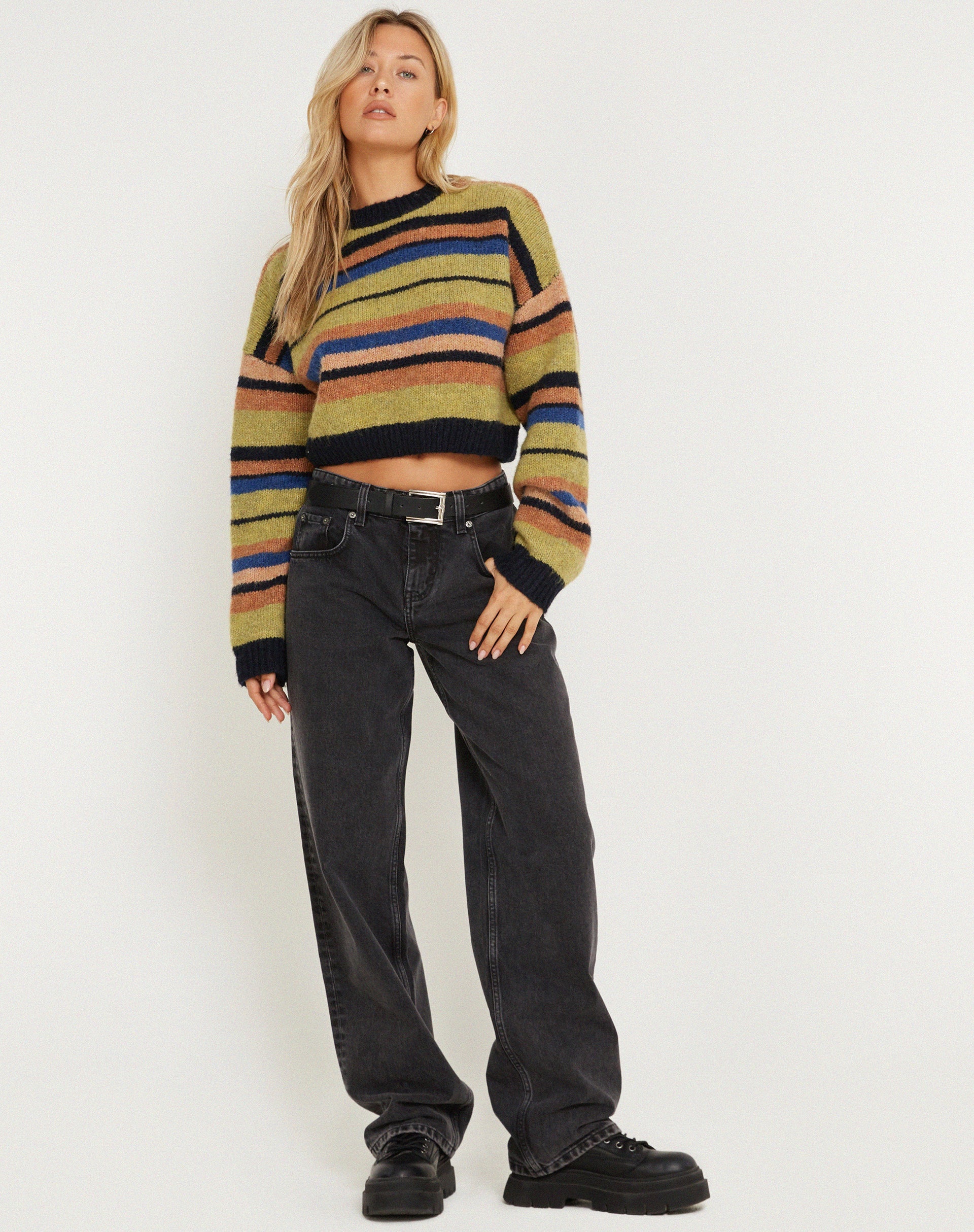 Image de Munella Pull en maille à rayures mixtes