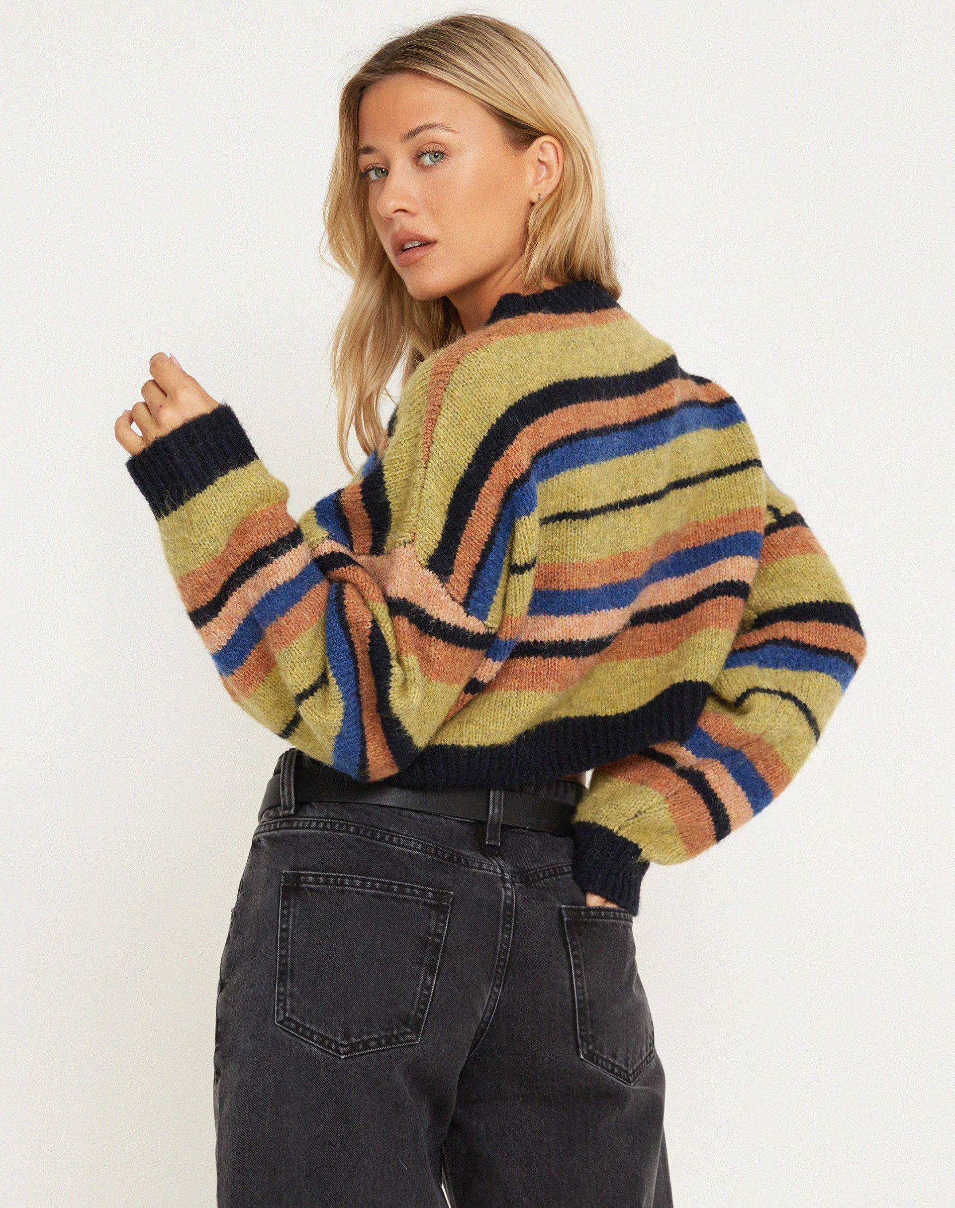 Image de Munella Pull en maille à rayures mixtes