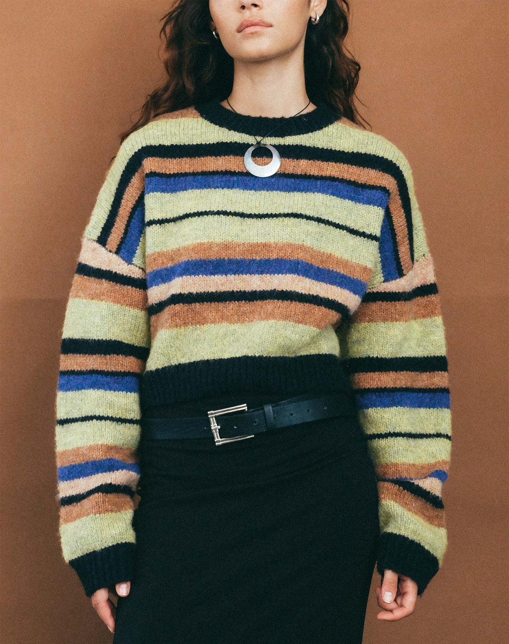 Pull en maille Munella à rayures mixtes