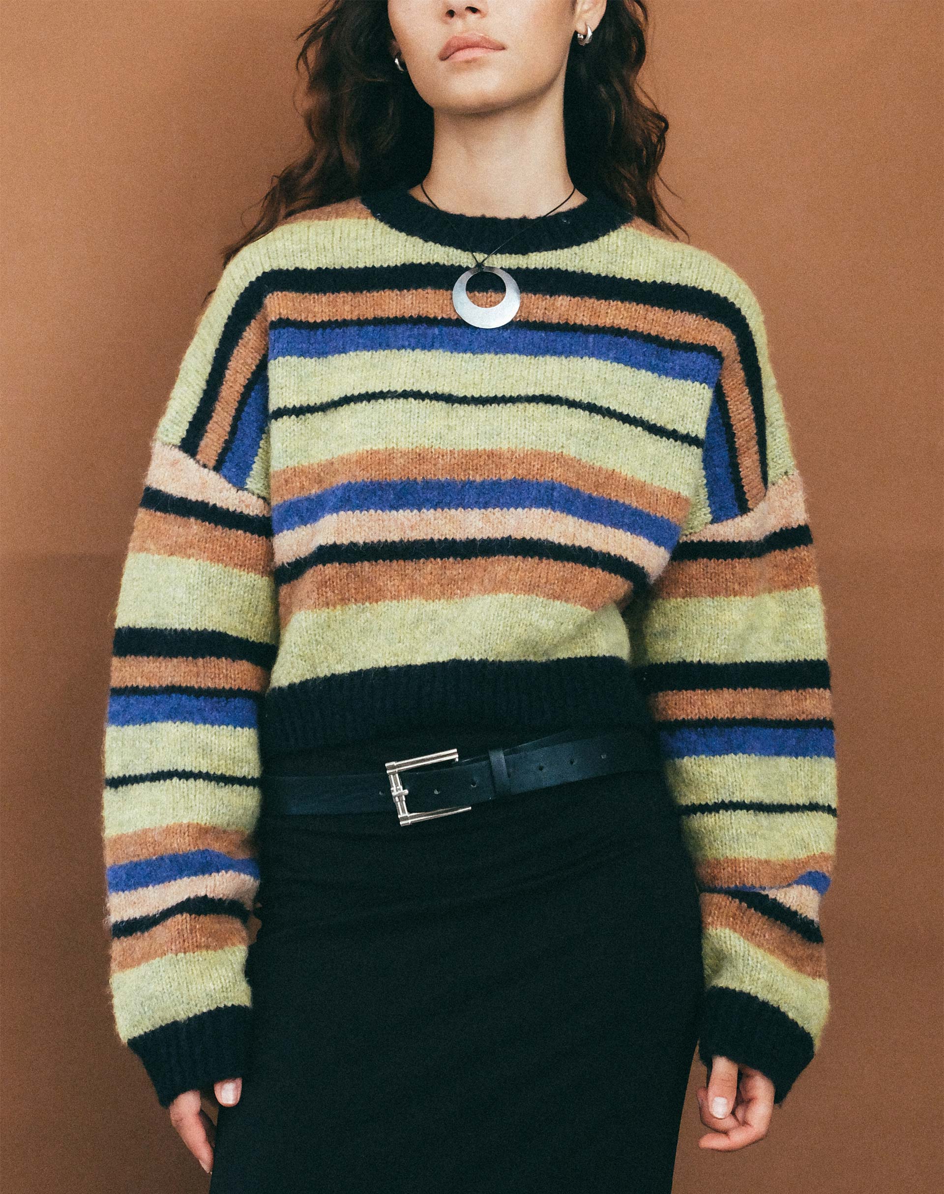 Image de Munella Pull en maille à rayures mixtes