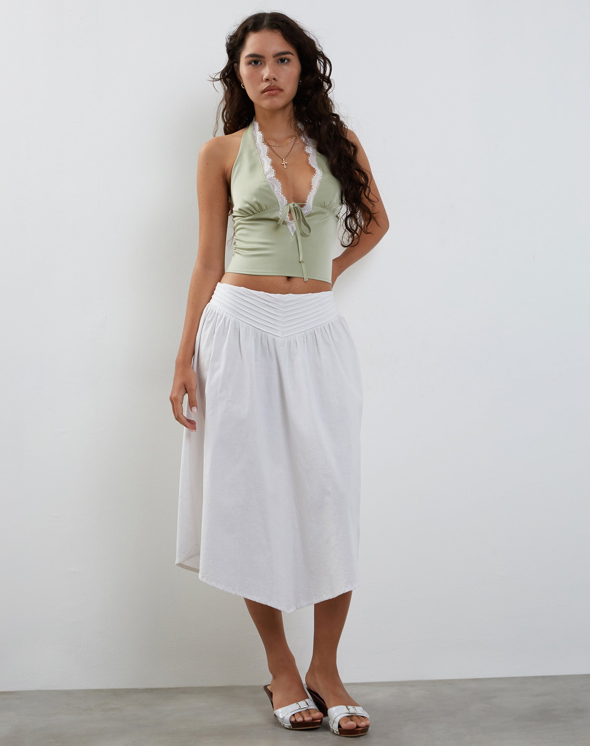 Image de Mutsuki Halterneck Top in Satin Mint