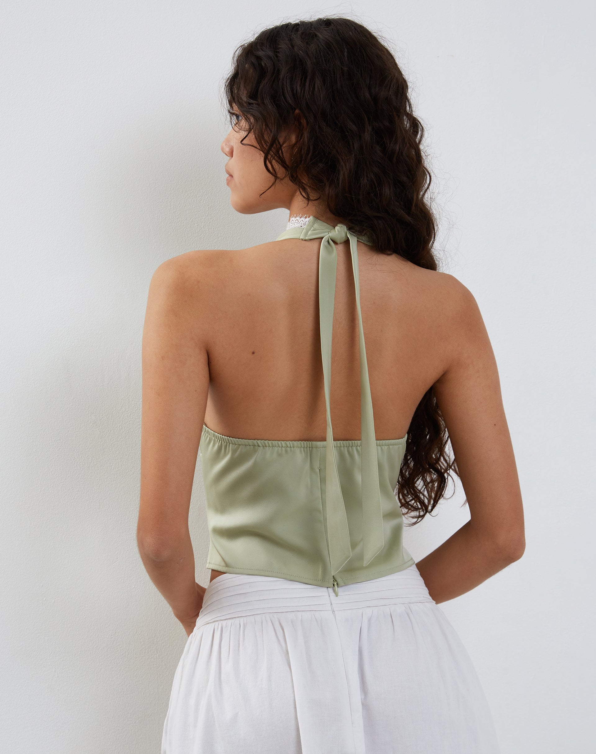 Image de Mutsuki Halterneck Top in Satin Mint
