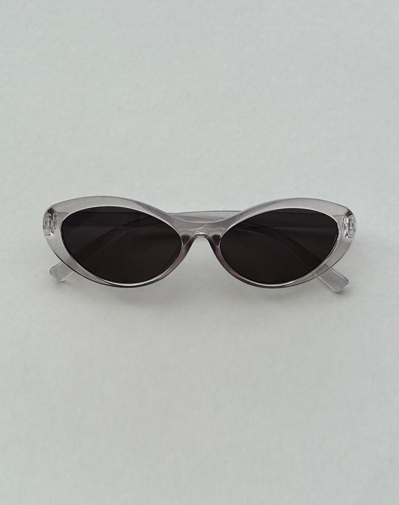Lunettes de soleil ovales Mydas en argent opaque
