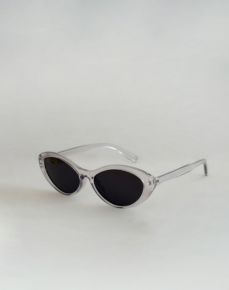 Image de la lunette de soleil ovale Mydas en argent opaque