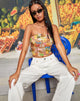 Image de MOTEL X BARBARA Top bandeau Shae dans un collage tropical des années 90
