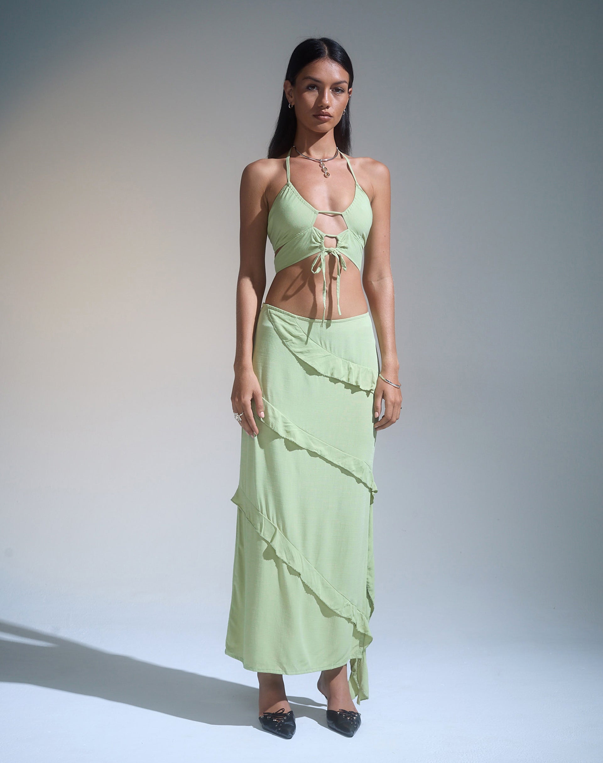 Image de Koen Cut Out Top in Mint Sage