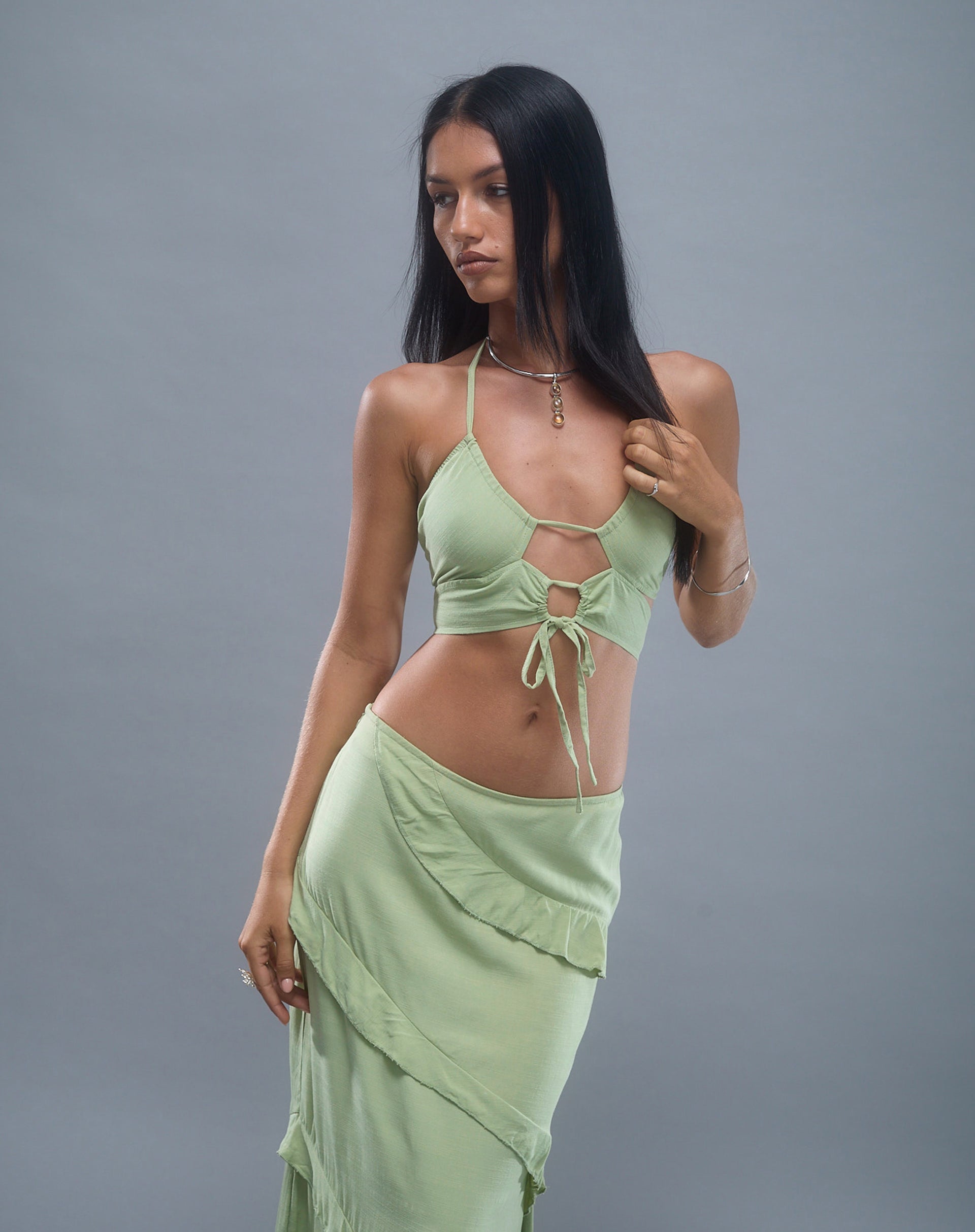 Image de Koen Cut Out Top in Mint Sage