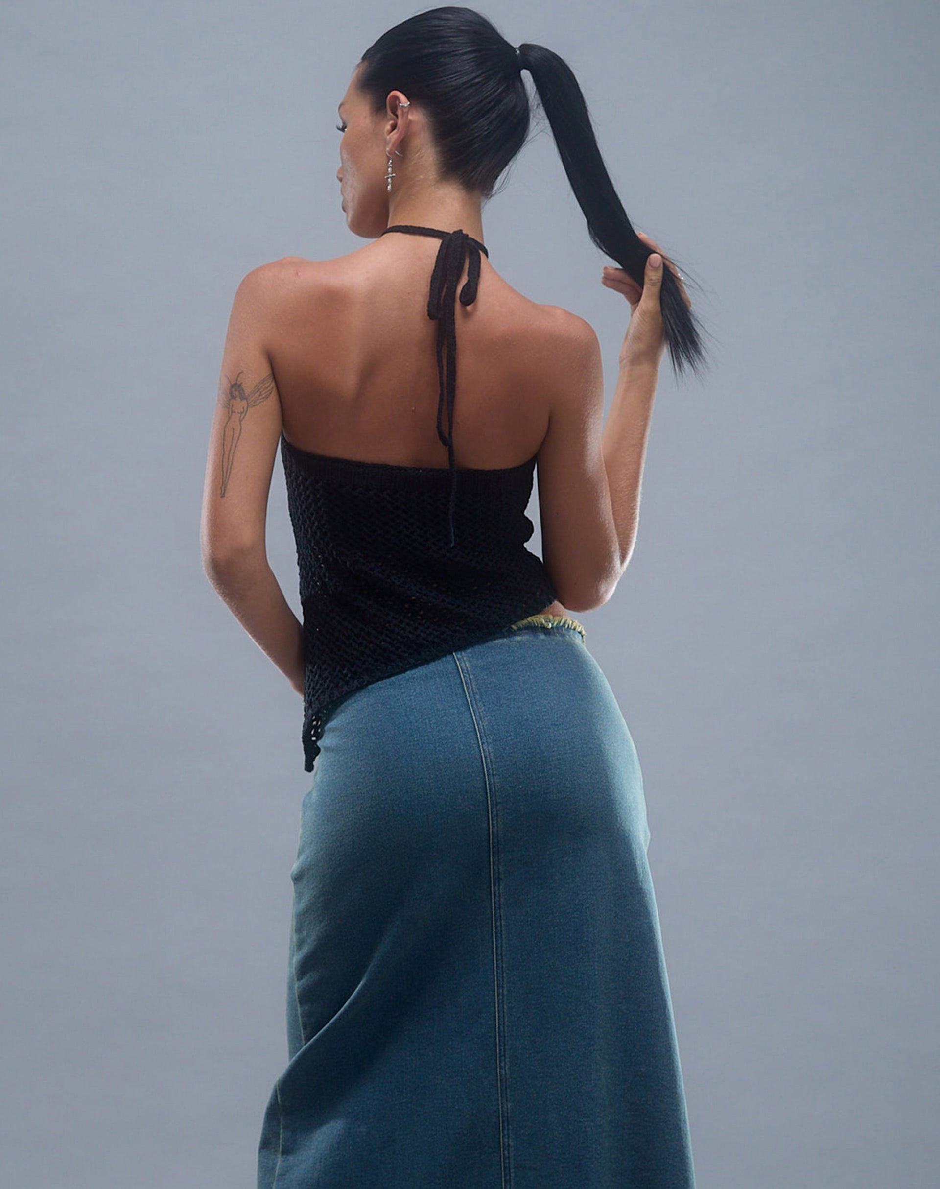 Image de Royani Halterneck Top in Black Knit
