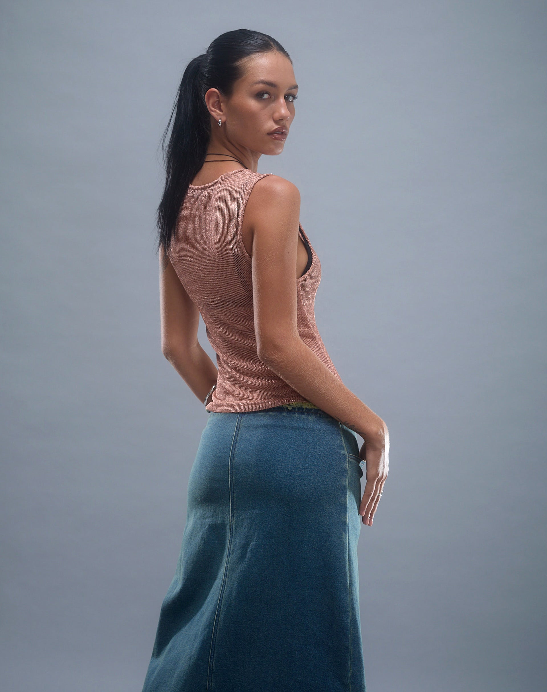 Image de Cosima Tank Top in Rose Gold Chain