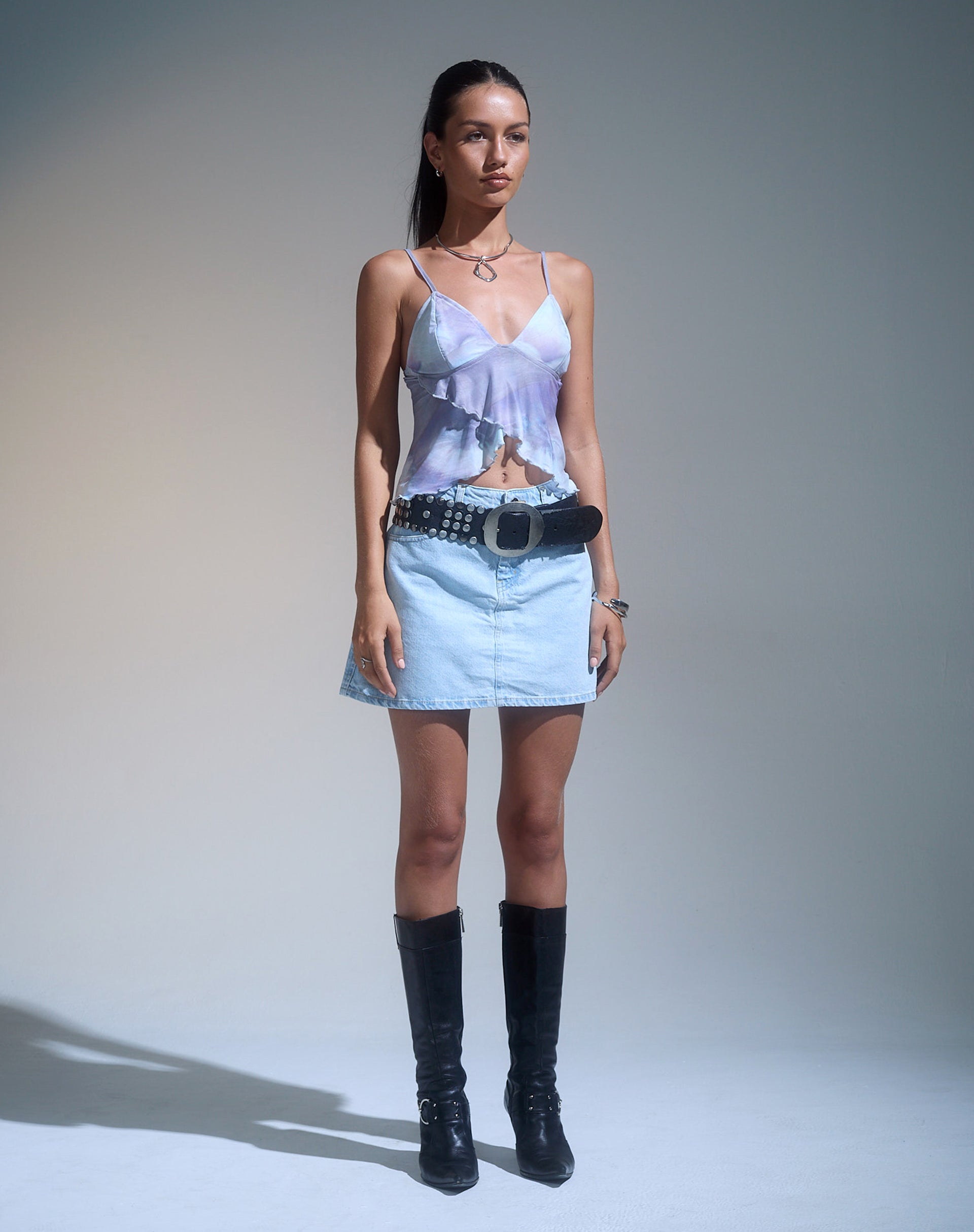 Image de Cojira Mesh Butterfly Top in Printed Pearly Shell