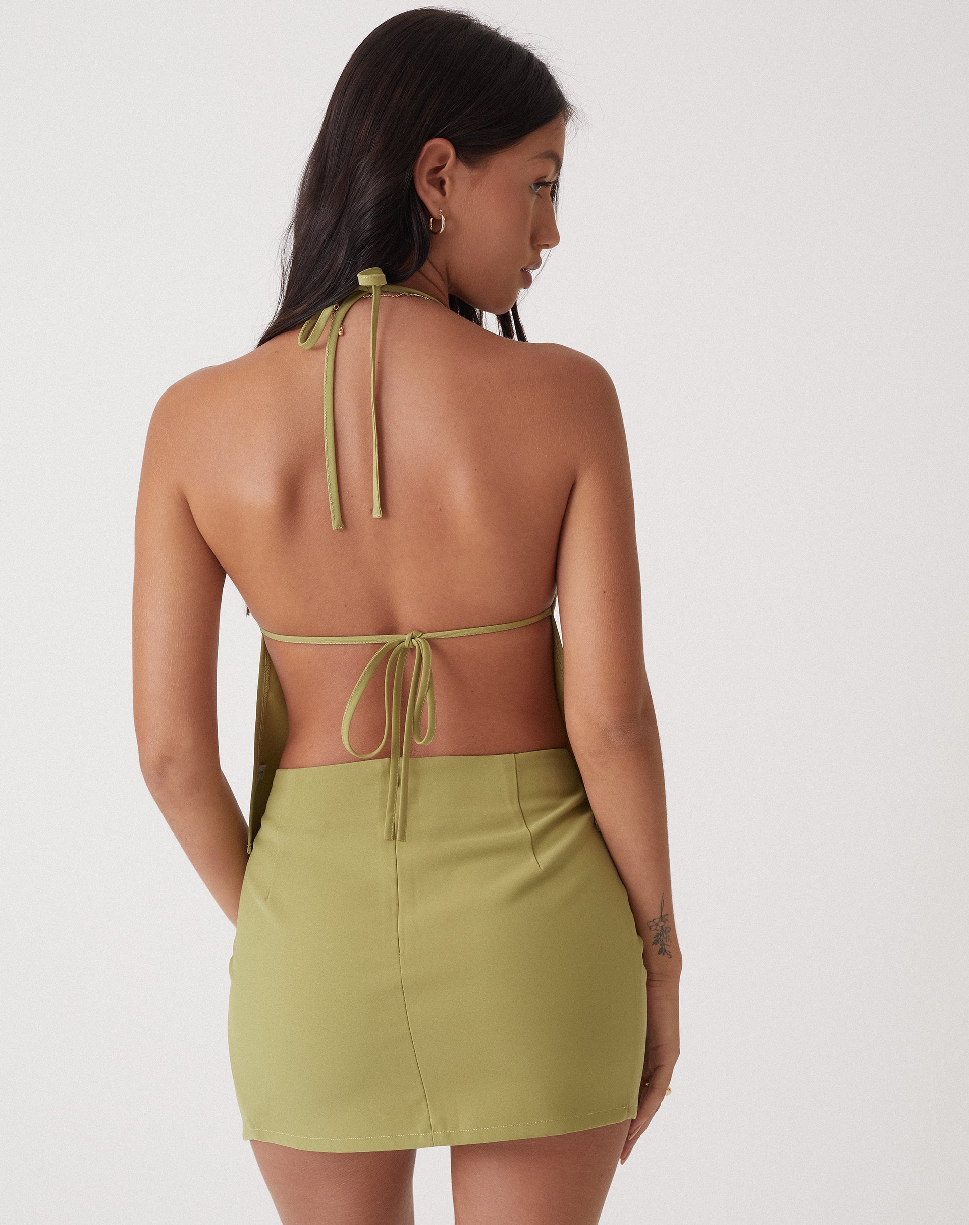 Image de MOTEL X OLIVIA NEILL Minijupe Pelma en tailleur Vert Seafoam