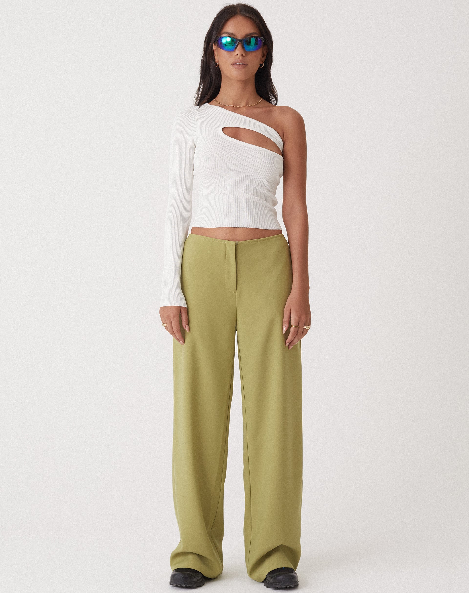 image de MOTEL X OLIVIA NEILL Top Haimi en Rib Star White