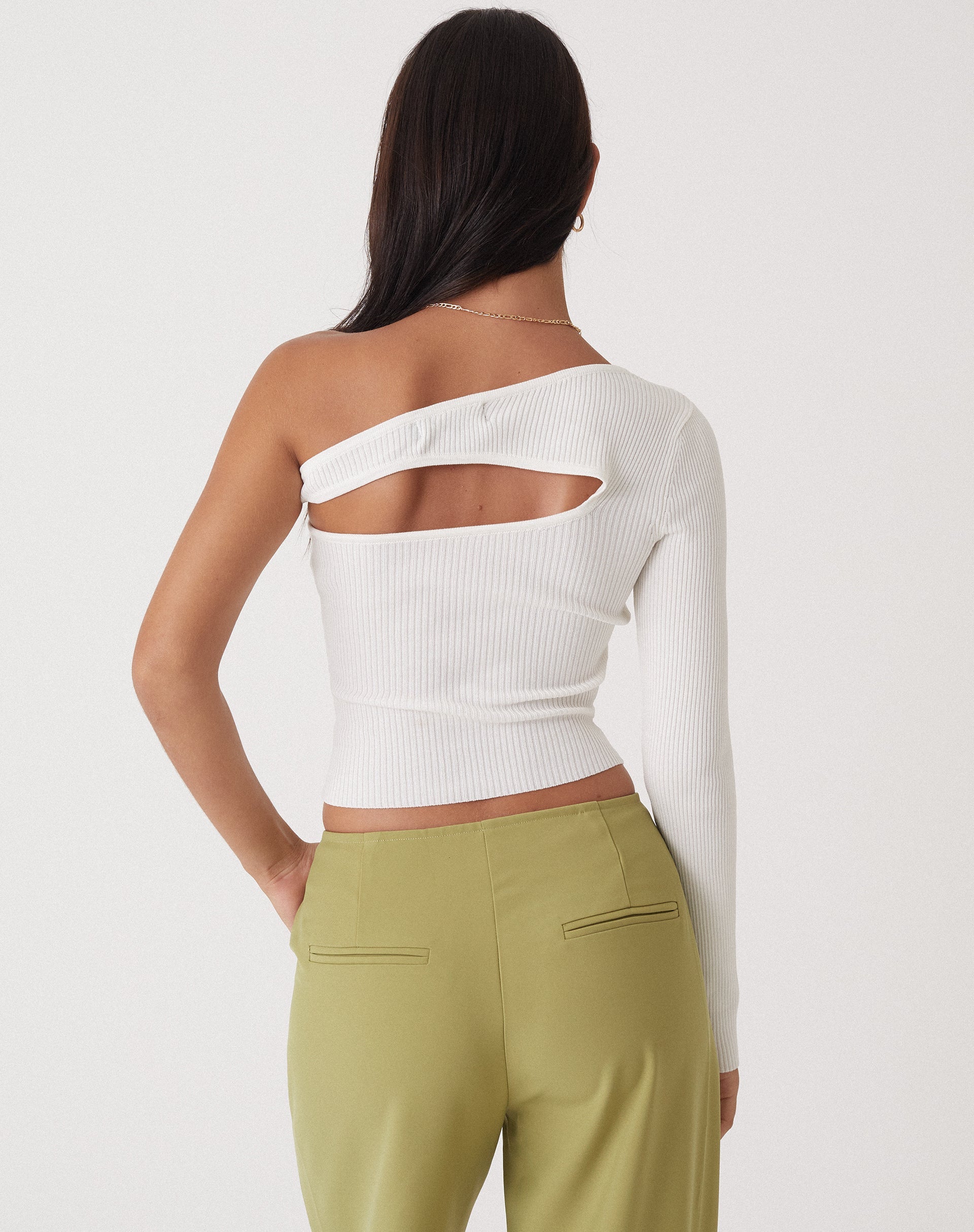 image de MOTEL X OLIVIA NEILL Top Haimi en Rib Star White
