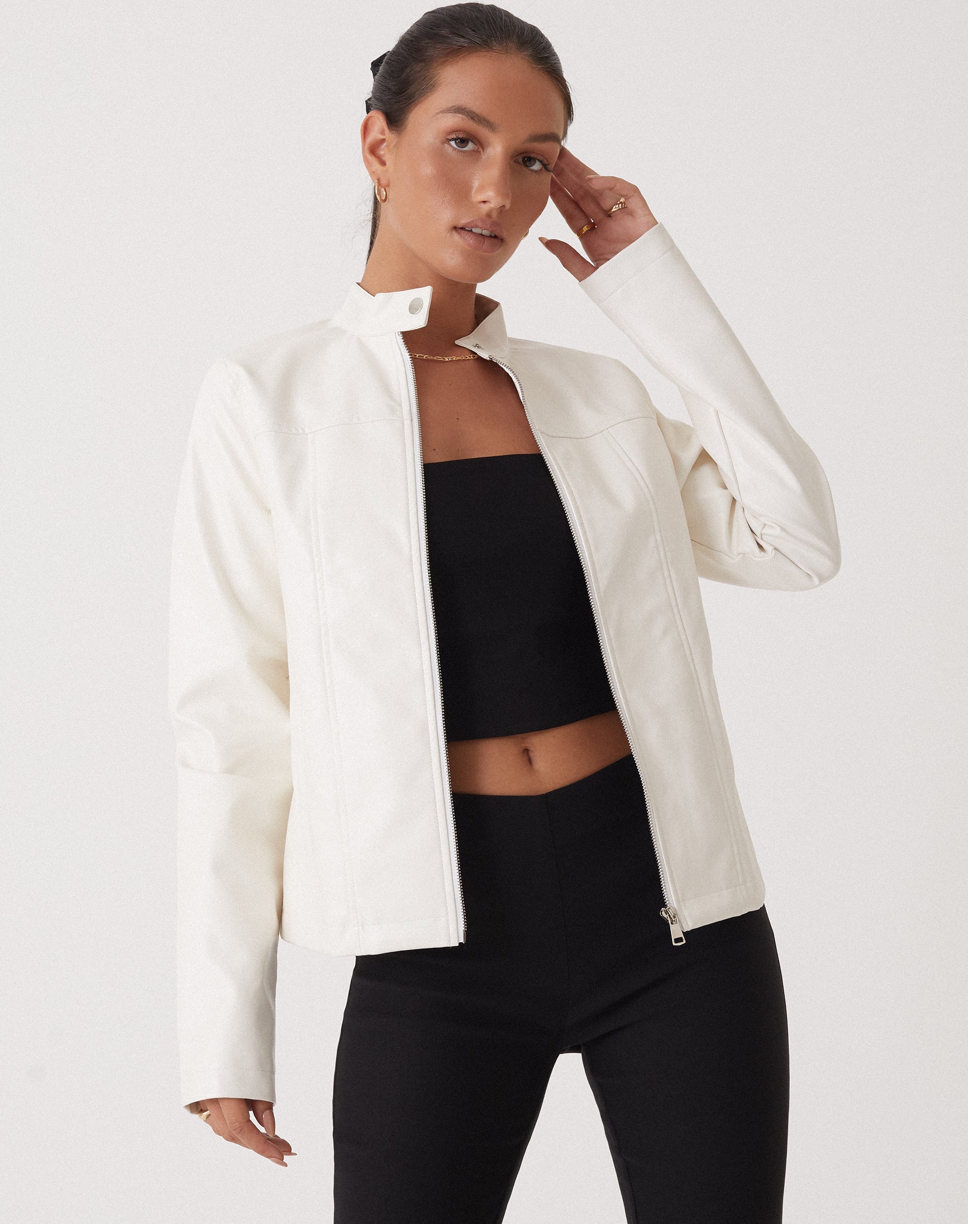 Image de MOTEL X OLIVIA NEILL Veste Olivia en PU blanc