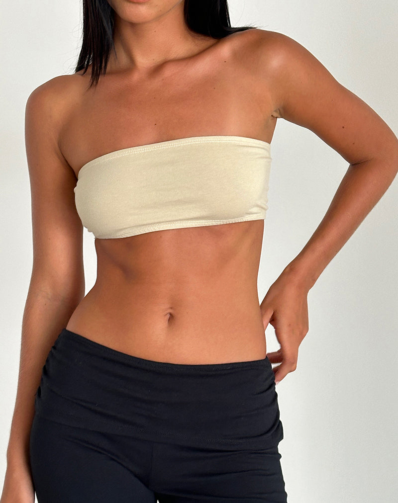 image de Nabel Micro Tube Top in Coconut Milk