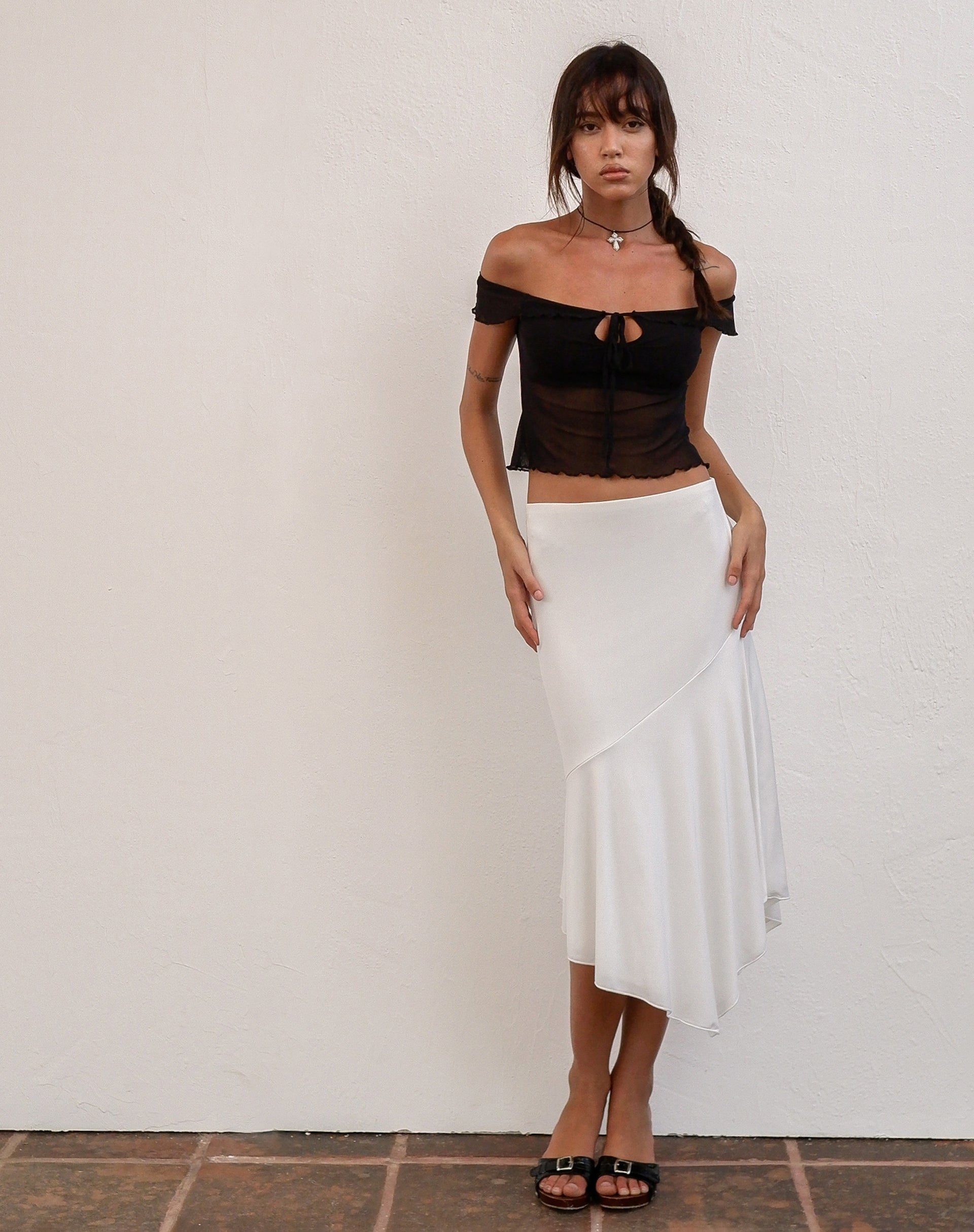 Image de Cinta Low Rise Midi Skirt in Ivory