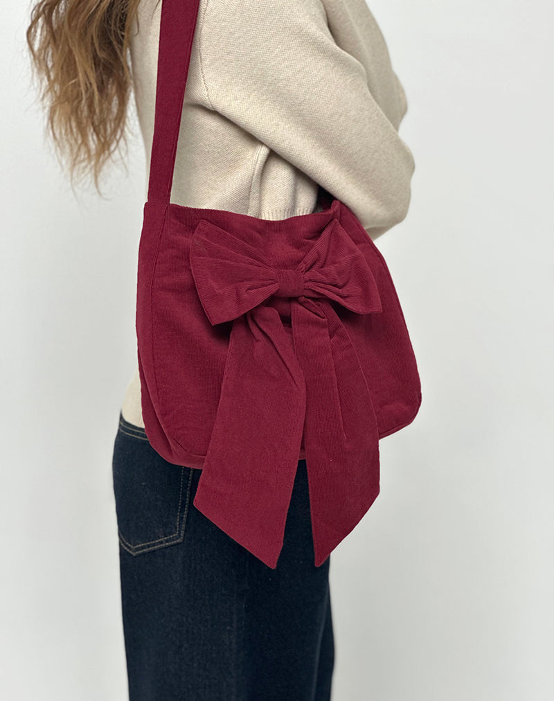 Sac Nagi en Babycord Maroon
