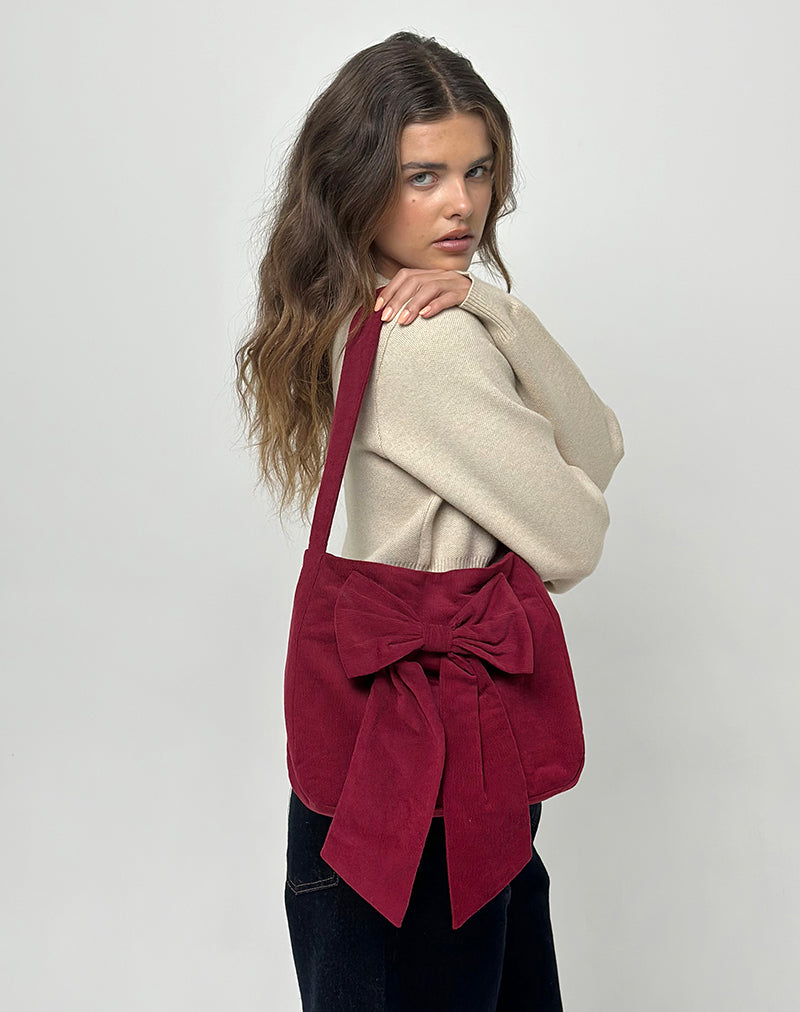 Image du sac Nagi en Babycord Maroon