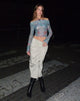 Image de MOTEL X JACQUIE Nagya Long Sleeve Top in Lumen Mesh Blue