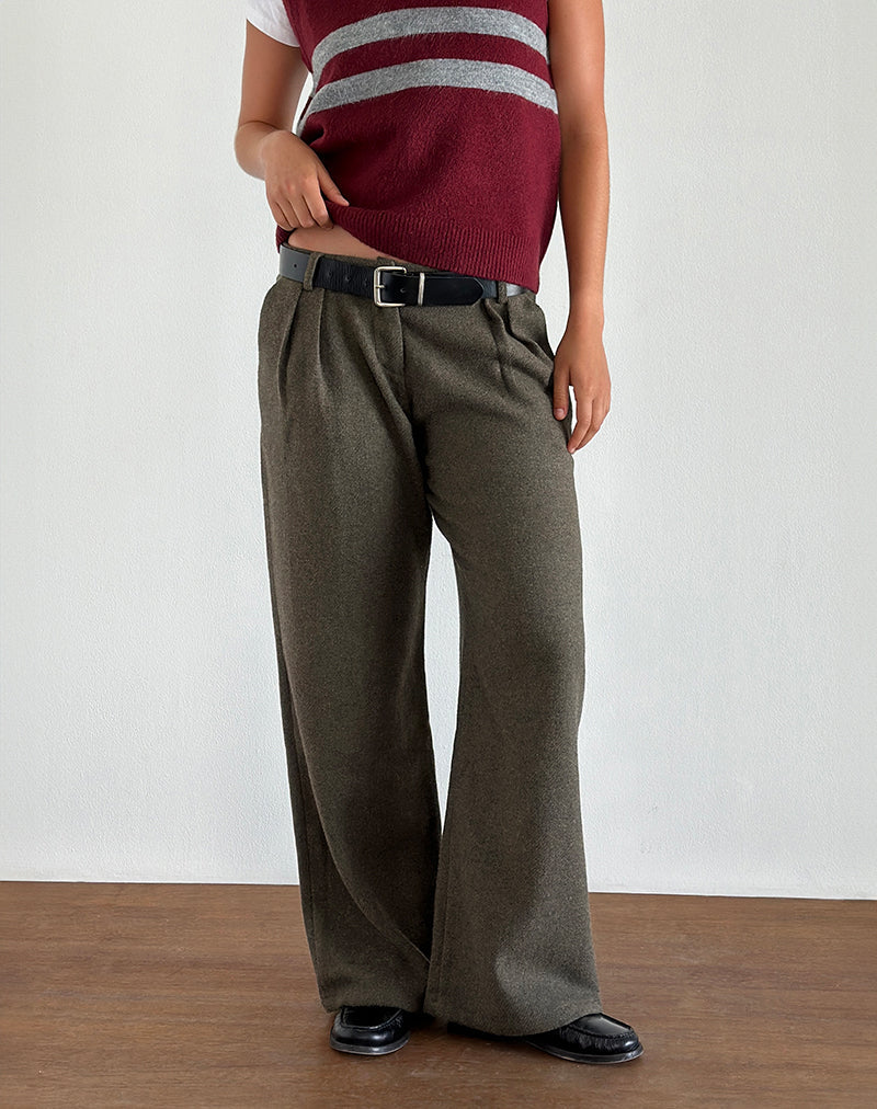Pantalon de tailleur Nailaka, taupe foncé