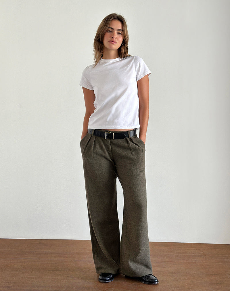 Pantalon de tailleur Nailaka, taupe foncé