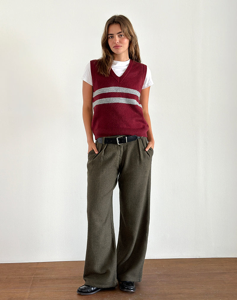 Image de Nailaka Tailored Trouser in Dark Taupe