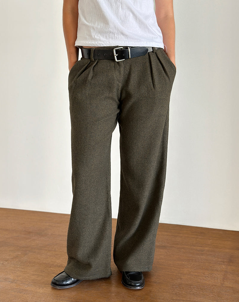Image de Nailaka Tailored Trouser in Dark Taupe