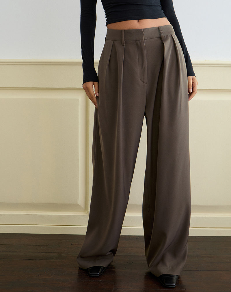 Pantalon à plis larges Nala, Tailoring Truffle