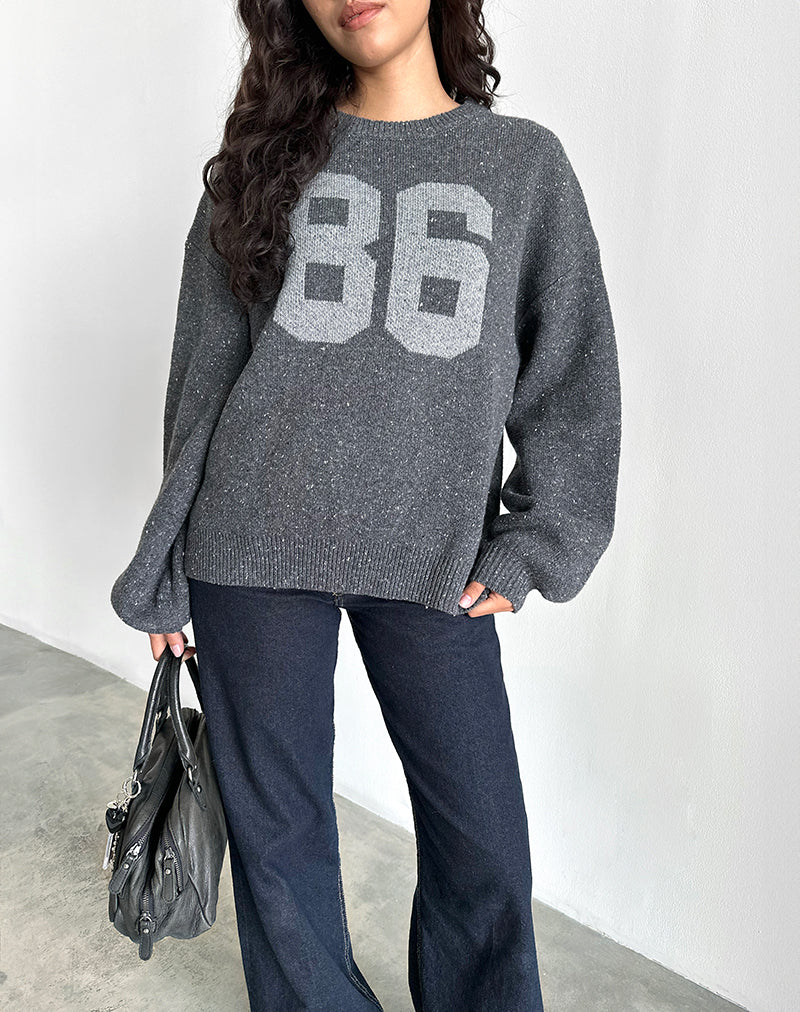 Image de Namari Jumper en tricot gris avec motif 86
