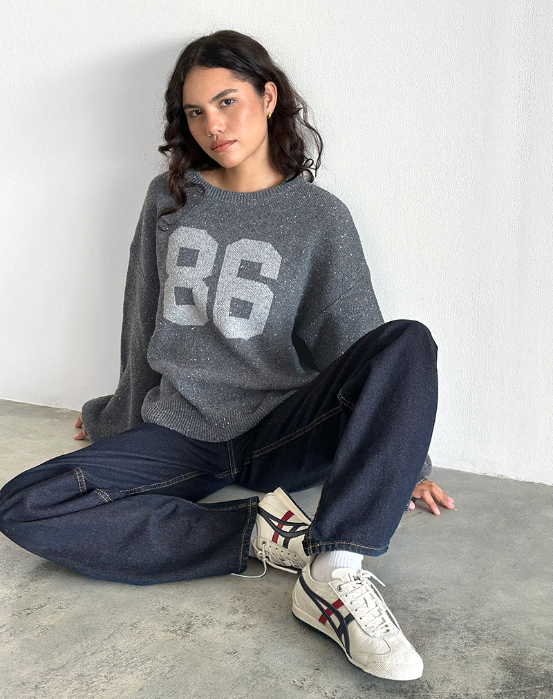 Image de Namari Jumper en tricot gris avec motif 86
