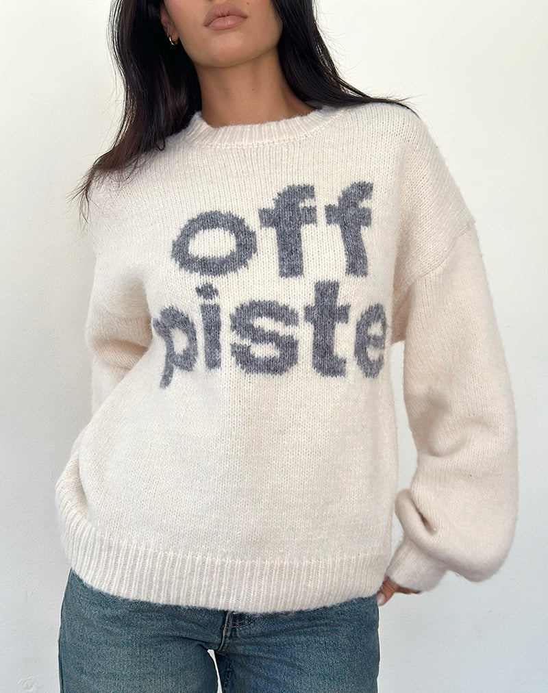 Pull Namari, imprimé ivoire hors piste