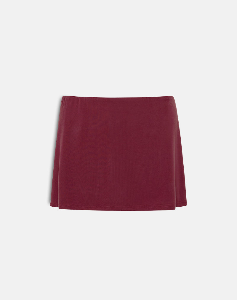 Image de Namya Mini Skort in Cupro Burgundy